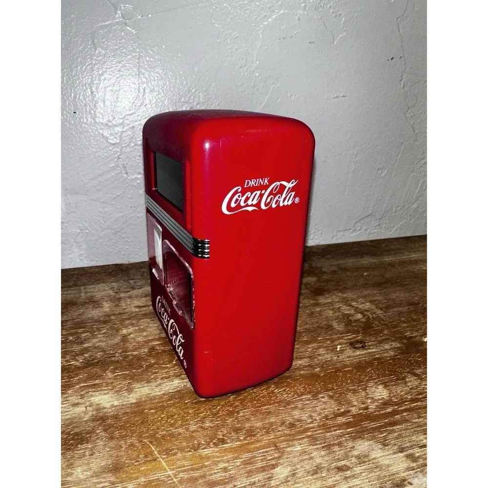 1998 Coca-Cola Vending Machine Digital Alarm Clock/Bank Tested-works
